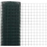 vidaXL Drahtzaun Stahl mit PVC-Beschichtung 10x0,5 m Grün