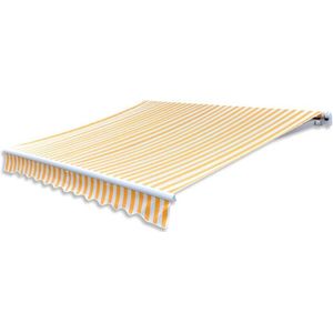 Zonneschermdoek - Oranje en Wit - Polyester - Geschikt voor Luifelframes