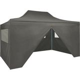 Partytent - Antraciet - 600D Oxford - Inclusief 4 Zijwanden