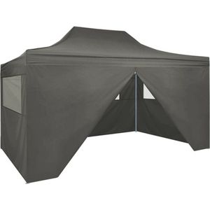 Partytent - Antraciet - 600D Oxford - Inclusief 4 Zijwanden