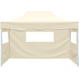 VidaXL Vouwtent 3x4,5m met 3 Wanden - Crème