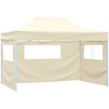 VidaXL Vouwtent 3x4,5m met 3 Wanden - Crème