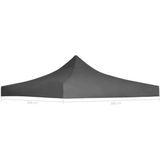 vidaXL - Partytentdak - 3x3 - m - antracietkleurig