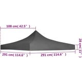 vidaXL - Partytentdak - 3x3 - m - antracietkleurig