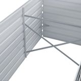 Garten-Hochbeet Verzinkter Stahl 240x80x77 cm Grau Vidaxl
