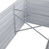 Garten-Hochbeet Verzinkter Stahl 240x80x45 cm Grau Vidaxl