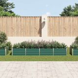 Garten-Hochbeet Verzinkter Stahl 320x80x45 cm Grün Vidaxl