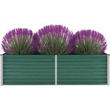 Garten-Hochbeet Verzinkter Stahl 160x40x45 cm Grün Vidaxl