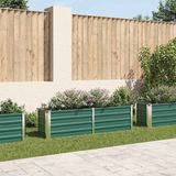 Garten-Hochbeet Verzinkter Stahl 160x40x45 cm Grün Vidaxl