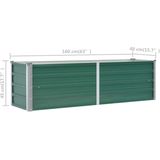 Garten-Hochbeet Verzinkter Stahl 160x40x45 cm Grün Vidaxl