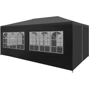 Partytent - Antraciet - PE - Staal - 6 x 3 x 2,55 m