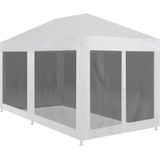 vidaXL - Partytent - met - 6 - mesh - zijwanden - 6x3 - m