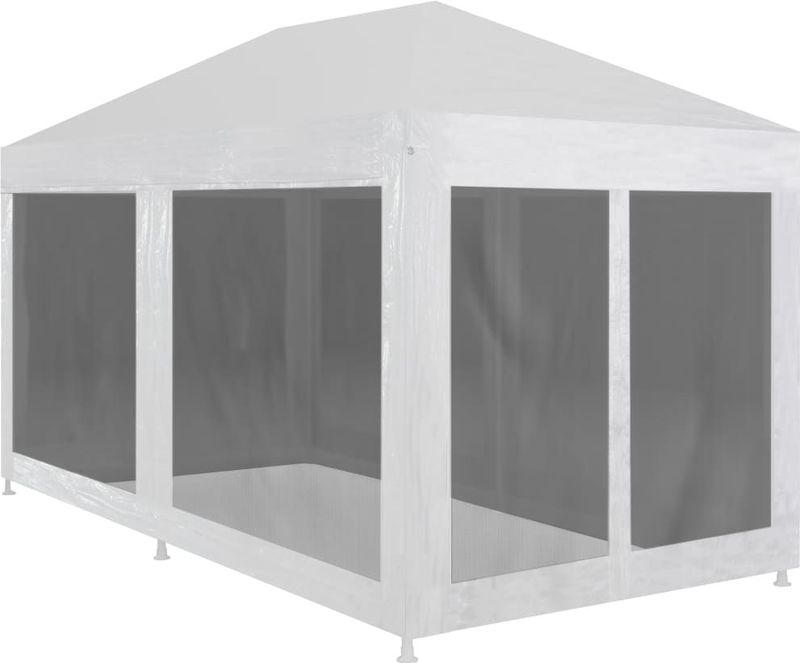 vidaXL - Partytent - met - 6 - mesh - zijwanden - 6x3 - m