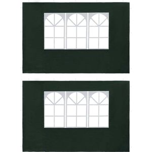 Tentwand - Groen - 100% PE - 2 Stuks - UV- en Waterbestendig