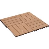 vidaXL Terrassenfliesen 11 Stück WPC 30 x 30 cm 1 qm Teakholzfarbe