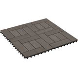 vidaXL Terrassenfliesen 11 Stück WPC 30 x 30 cm 1 qm Dunkelbraun