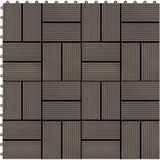 vidaXL Terrassenfliesen 11 Stück WPC 30 x 30 cm 1 qm Dunkelbraun