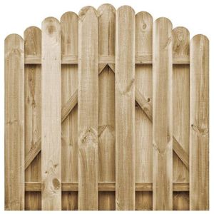 vidaXL - Poort - Groen Geïmpregneerd Grenenhout - 100x100 cm