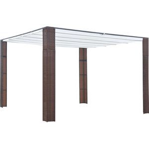vidaXL-Prieel-met-dak-300x300x200-cm-poly-rattan-bruin-en-crème