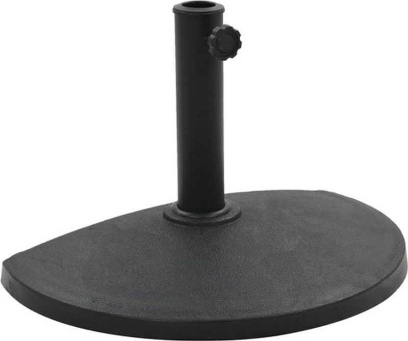 VidaXL Parasolvoet Halfrond 9 kg Polyresin Zwart