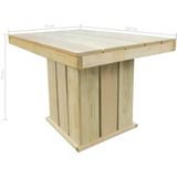 Bartisch 75x75x110 cm Kiefernholz Imprägniert Vidaxl