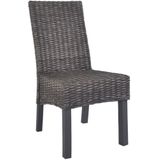 VidaXL Eetkamerstoelen 4 st Kubu Rattan & Mangohout Bruin