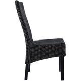 vidaXL-Eetkamerstoelen-4-st-kubu-rattan-en-mangohout-zwart