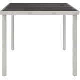 vidaXL Tuintafel 220x90x74,5 cm staal zwart