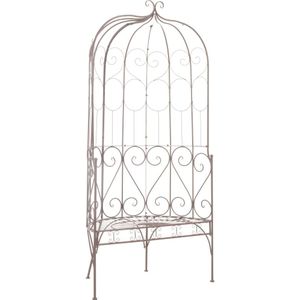 Gartenbank 95 cm Eisen Antik Braun vidaXL