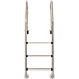 vidaXL Zwembadladder met 3 sporten 120 cm roestvrij staal 304