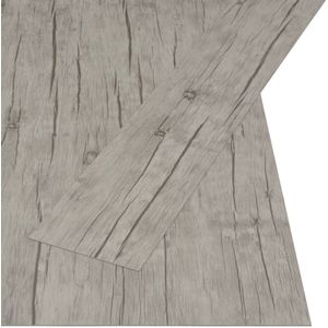 vidaXL - Vloerplanken - zelfklevend - 4,46 - m² - 3 - mm - PVC - washed - eiken