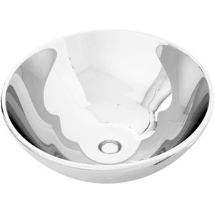 vidaXL Waschbecken 32,5 x 14 cm Keramik Silbern