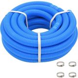 VidaXL Zwembadslang met Klemmen 38 Mm 12 M Blauw