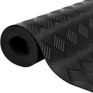vidaXL - Vloermat - anti-slip - 3 - mm - 1,5x4 - m - rubber - ruit