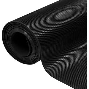 vidaXL Bodenmatte Rutschfest Gummi 1,5x4 m 3 mm Feine Rippen
