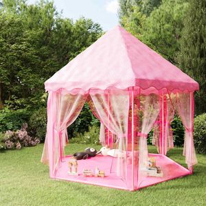 vidaXL - Speeltent - Roze - Polyester - Geschikt voor Binnen en Buiten