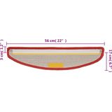 Trapmatten - Rood - 100% PP - Set van 15