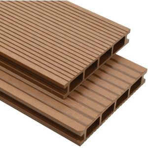 vidaXL - Terrasplanken - HKC - met - accessoires - 15 - m² - 4 - m - teak
