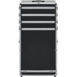 vidaXL - Make-up Trolley - Zwart - Aluminium - Hout - ABS