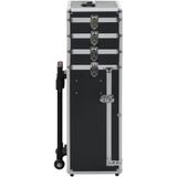 vidaXL - Make-up Trolley - Zwart - Aluminium - Hout - ABS