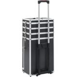 vidaXL - Make-up Trolley - Zwart - Aluminium - Hout - ABS