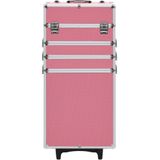 vidaXL-Make-up-trolley-aluminium-roze