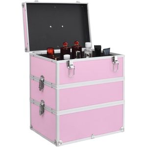 vidaXL-Make-up-koffer-37x24x40-cm-aluminium-roze