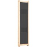 vidaXL 4-teiliger Raumteiler Grau 160 x 170 x 4 cm Stoff