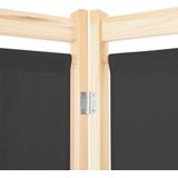 vidaXL 5-teiliger Raumteiler Grau 200 x 170 x 4 cm Stoff