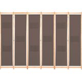 vidaXL 6-teiliger Raumteiler Braun 240 x 170 x 4 cm Stoff