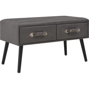 vidaXL Couchtisch Grau 80x40x46 cm Kunstleder
