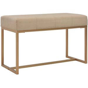 vidaXL Bank 80 cm Beige Samt
