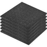 vidaXL - Valtegel - 6 - st - 50x50x3 - cm - rubber - zwart