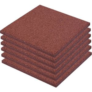 VidaXL-Valtegel-6-st-50x50x3-cm-rubber-rood